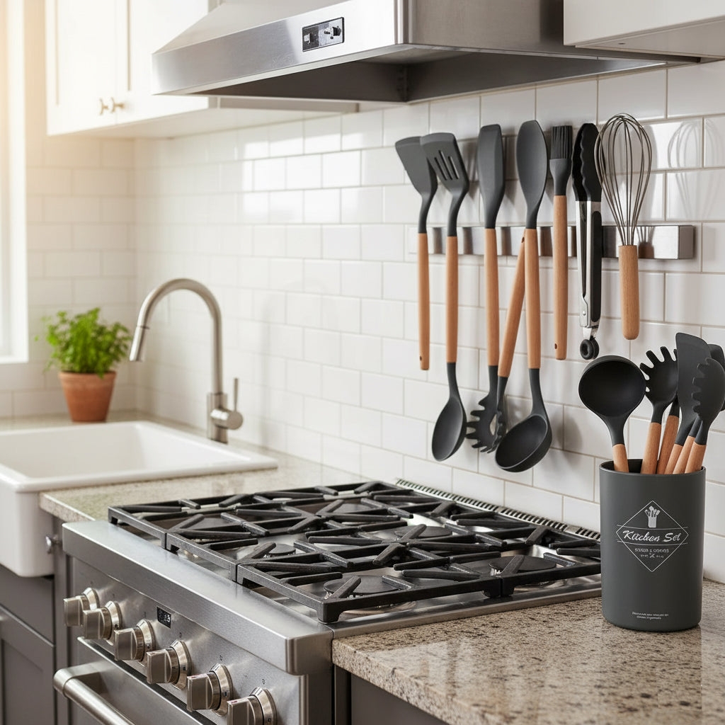 Penny Panda 12-Piece Silicone Kitchen Utensil Set