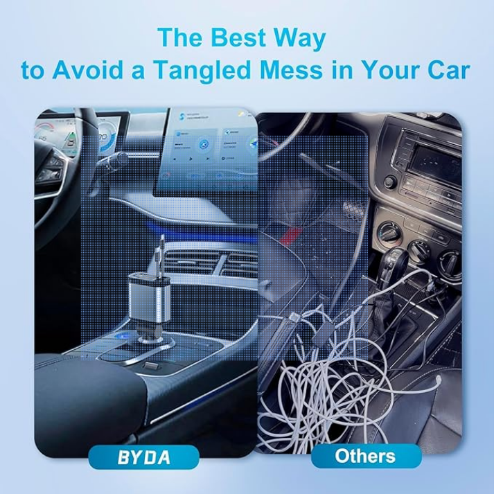 4 in 1 retractable car charger