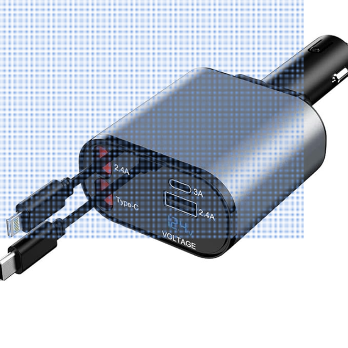 4 in 1 retractable car charger